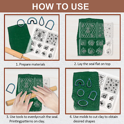 Silicone Clay Texture Mat AJEW-WH0447-042-1