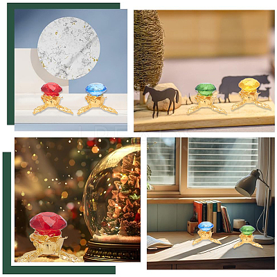 6Pcs Alloy Crystal Ball Holder AJEW-AR0005-40-1