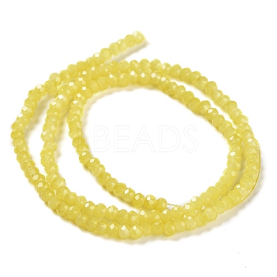Baking Paint Imitation Jade Glass Bead Strands DGLA-A034-J2MM-A24-1