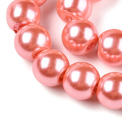 Baking Paint Pearlized Glass Pearl Round Bead Strands HY-Q003-10mm-77-A-1