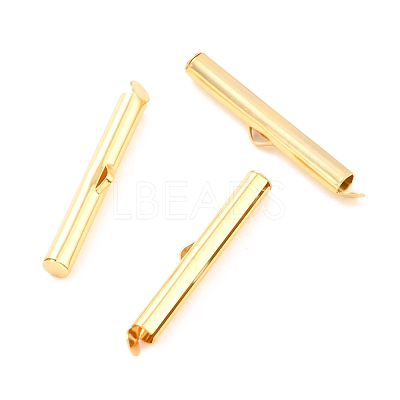304 Stainless Steel Slide On End Clasp Tubes X-STAS-C044-08D-G-1