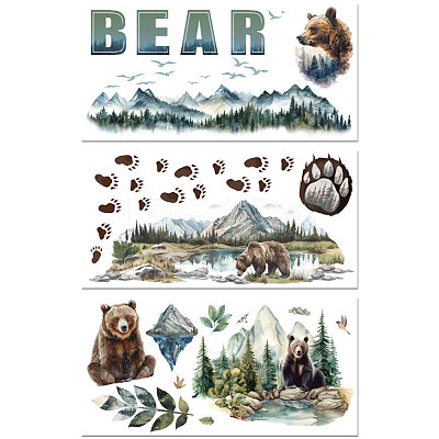 3 Sheets 3 Styles PVC Waterproof Decorative Stickers DIY-WH0404-121-1