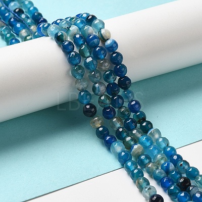 Natural Striped Agate/Banded Agate Beads AGAT-6D-2-1