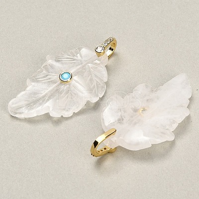 Natural Quartz Crystal Pendants G-K372-06G-A04-1