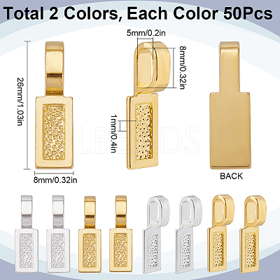 100Pcs 2 Colors Tibetan Style Alloy Glue-on Flat Pad Bails FIND-SP0001-90-1