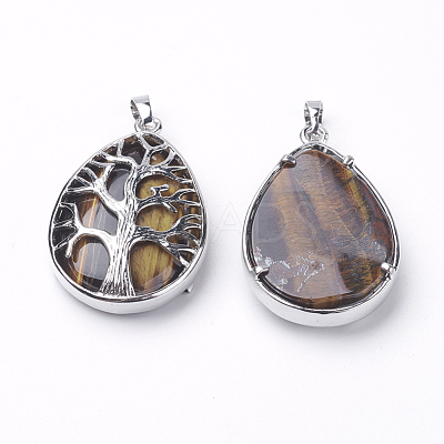 Natural & Synthetic Mixed Stone Pendants G-E421-P-1