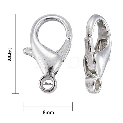 Zinc Alloy Lobster Claw Clasps E105-1