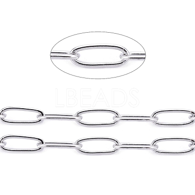 Tarnish Resistant 304 Stainless Steel Paperclip Chains CHS-F010-01B-P-01-1