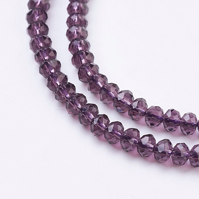 Crystal Glass Beads Strands X-GLAA-D032-3.5x2.5-07-1