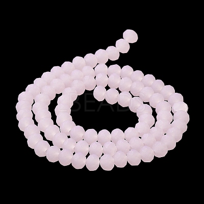 Imitation Jade Solid Color Glass Beads Strands EGLA-A034-J8mm-MD-M-1