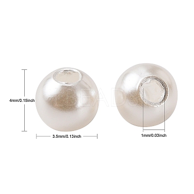 Imitation Pearl Acrylic Beads PL615-1-1