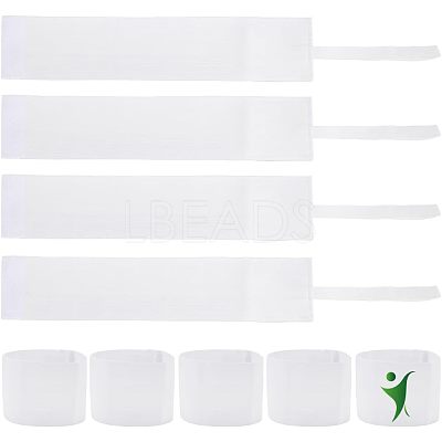 10Pcs Polyester Blank Elastic Captain's Armbands AJEW-CA0003-14-1