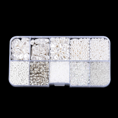 DIY 10 Style ABS & Acrylic Beads Jewelry Making Finding Kit DIY-N0012-05K-1