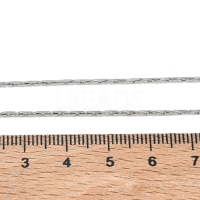 1.2MM 304 Stainless Steel Boston Link Chain Necklaces NJEW-D328-01P-04-1