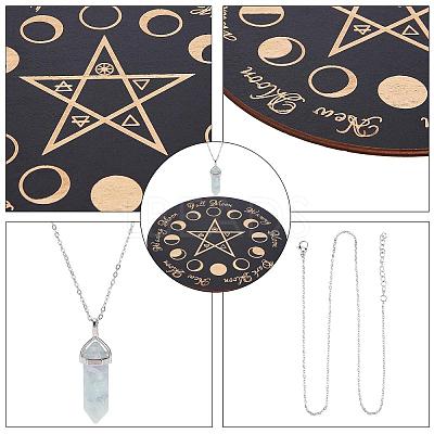 DIY Star Pattern Pendulum Board Dowsing Divination Making Kit DIY-CN0002-36-1