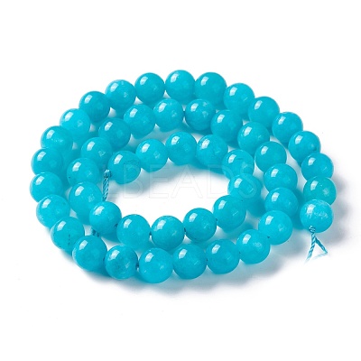 Natural White Jade Imitation Amazonite Beads Strands G-I299-F04-8mm-1