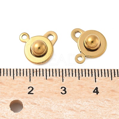 304 Stainless Steel Snap Clasps STAS-K212-02G-1