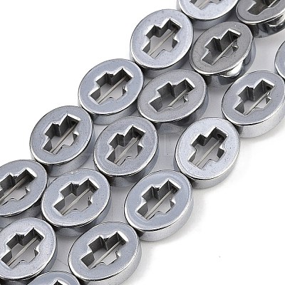 Electroplated Synthetic Non-magnetic Hematite Beads Strands G-K375-C01-01-1