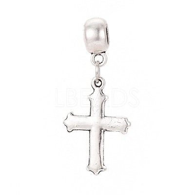 Tibetan Style Alloy European Dangle Charms MPDL-G026-01AS-1