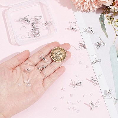 28Pcs Bowknot Shape Brass Earring Hook DIY-SP0001-06P-1