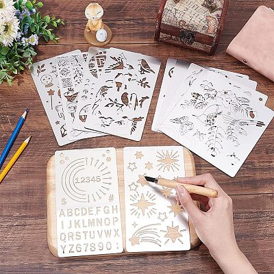 4Pcs 4 Style Stainless Steel Cutting Dies Stencils DIY-FG0002-21-1