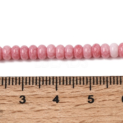Cracked Opaque Glass Beads Strand GLAA-D306-A01-1
