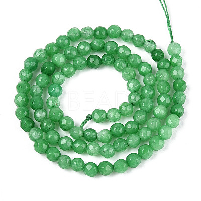 Dyed Natural White Jade Beads Strands X-G-T139-4mm-60-17-1
