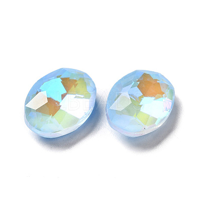 Mocha Fluorescent Style Glass Rhinestone Cabochons GGLA-M005-01A-211MK-1