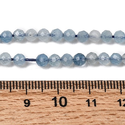 Natural Aquamarine Beads Strands G-F509-10-4mm-1