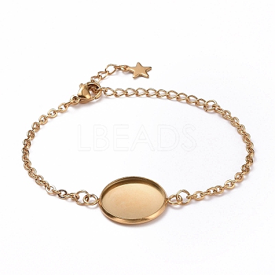 Ion Plating(IP) 304 Stainless Steel Bracelet Making STAS-L248-006G-1