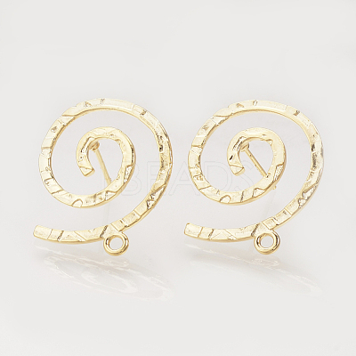 Brass Stud Earring Findings KK-R058-187G-1