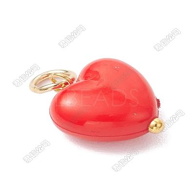 150Pcs Opaque Acrylic Heart Charms PALLOY-SZ00048-1