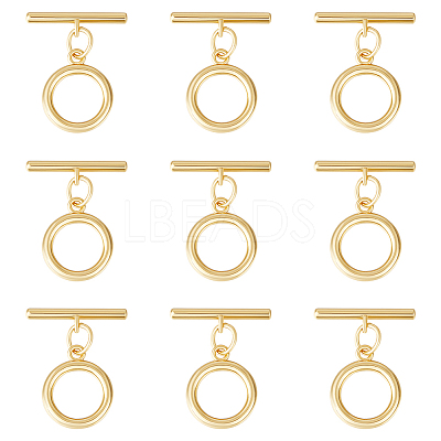 10Pcs Brass Toggle Clasps FIND-BC0005-72-1