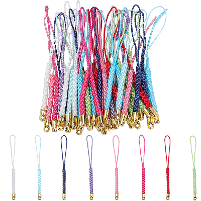 45Pcs 9 Colors Polyester Cord Mobile Straps FIND-GF0006-44-1
