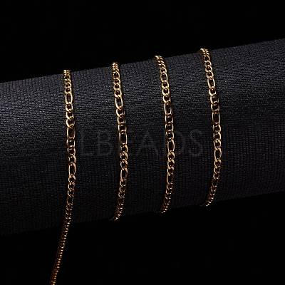 Ion Plating(IP) 304 Stainless Steel Figaro Chains CHS-H007-30G-1