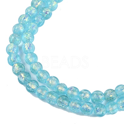 Handmade Foil Lampwork Beads Strands FOIL-K003-06B-07-1