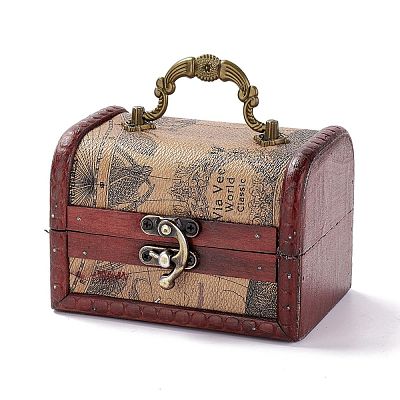Vintage Wooden Jewelry Box AJEW-M034-01D-1