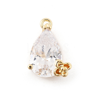 Brass Micro Pave Cubic Zirconia Pendants LS-KK-K371-40A-G-1