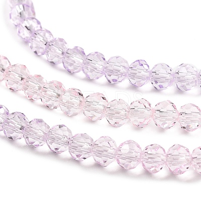 Transparent Painted Glass Beads Strands X1-DGLA-A034-T4mm-A05-1