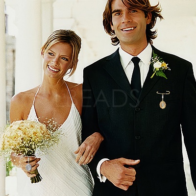 20Pcs DIY Iron Brooch Photo Frame Bouquets Decoration Making Kits JEWB-DR00004-1