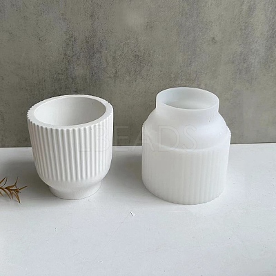 DIY Round Candle Cup Silicone Molds DIY-G094-04B-1