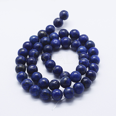 Natural Lapis Lazuli Beads Strands G-P348-01-12mm-1