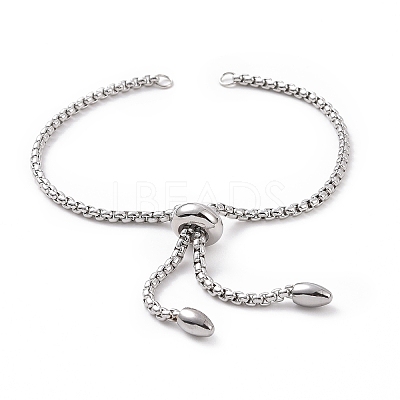 Tarnish Resistant Adjustable 304 Stainless Steel Slider Bracelets Making LS-STAS-T050-030P-1