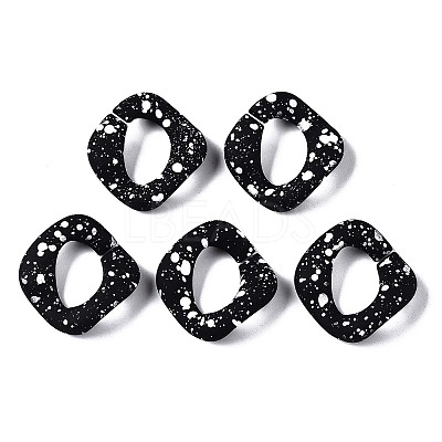 Spray Painted CCB Plastic Linking Rings LS-CCB-Q091-019B-1