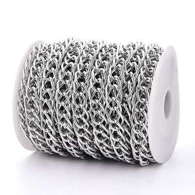 Aluminium Two Tone Rhombus Link Chains CHA-N004-05P-1