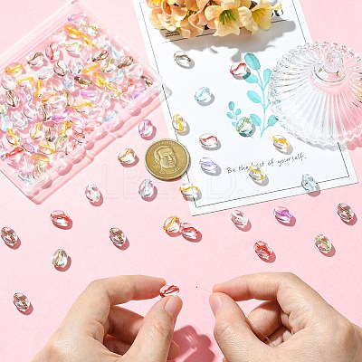 100Pcs Transparent Glass Beads GLAA-CJ0002-91-1