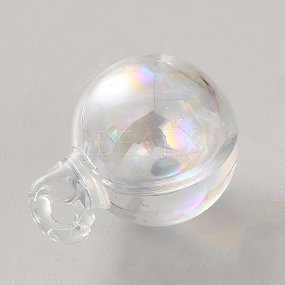 High Borosilicate Glass Bottle Pendants GLAA-WH0010-02D-1