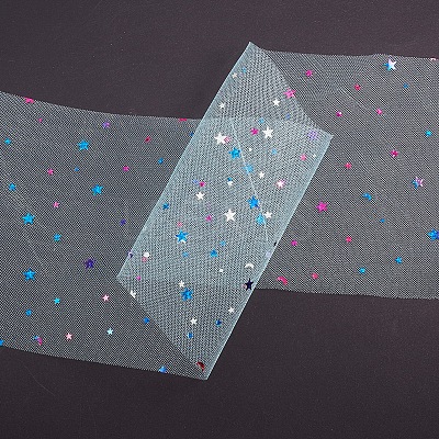 Star Sequin Deco Mesh Ribbons OCOR-P010-F07-1