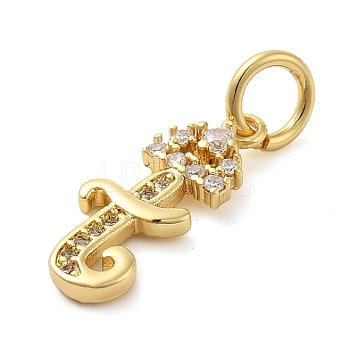 Brass Micro Pave Cubic Zirconia Pendants KK-M273-01G-T-1