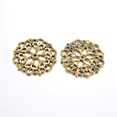 Tibetan Style Filigree Joiners Links TIBE-A11623-AG-FF-1